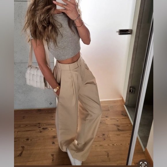 Extra wide tan pants trousers - Picture 4 of 11